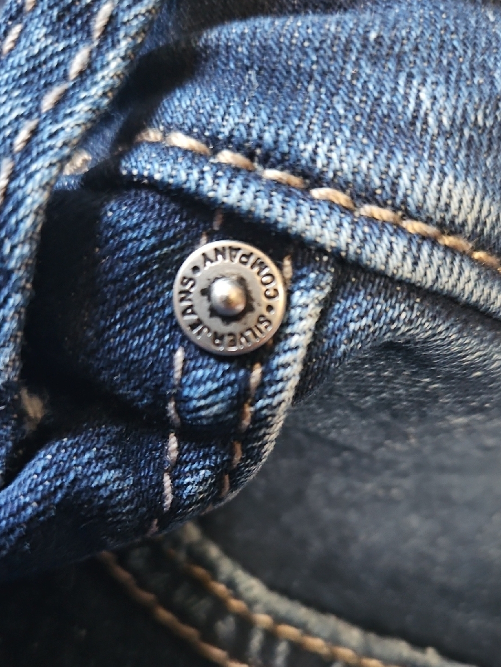 Silver Jeans Dark Blue Skinny Jeans with Distressed Pocket Boyfriend 26/29 EUC - Picture 14 of 14
